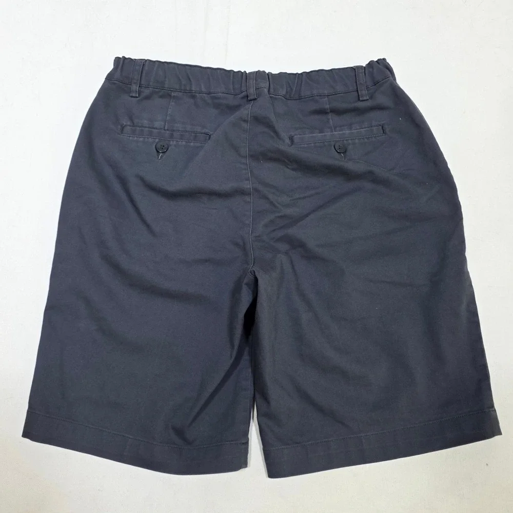 Universal School Uniforms 3pk Shorts Boy 20H Navy Blue Flat Front Chino Stretch